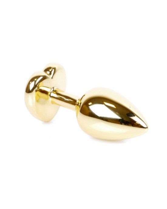 Анальна пробка - Jewellery Gold Heart PLUG- Green Анальна пробка - Jewellery Gold Heart PLUG- Green