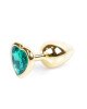 Анальна пробка - Jewellery Gold Heart PLUG- Green Анальна пробка - Jewellery Gold Heart PLUG- Green