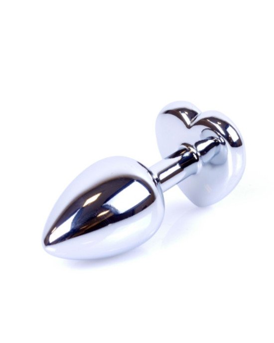 Анальна пробка - Jewellery Silver Heart PLUG- Dark Blue Анальна пробка - Jewellery Silver Heart PLUG- Dark Blue
