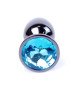 Анальна пробка - Jewellery Dark Silver PLUG- Light Blue Анальна пробка - Jewellery Dark Silver PLUG- Light Blue