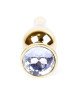 Анальна пробка - Jewellery Gold BUTT PLUG- Clear Анальна пробка - Jewellery Gold BUTT PLUG- Clear