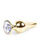Анальна пробка - Jewellery Gold BUTT PLUG- Clear Анальна пробка - Jewellery Gold BUTT PLUG- Clear