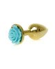 Анальна пробка - Jewellery Gold PLUG ROSE- Light Blue Анальна пробка - Jewellery Gold PLUG ROSE- Light Blue