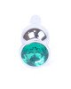 Анальна пробка - Jewellery Silver BUTT PLUG- Green Анальна пробка - Jewellery Silver BUTT PLUG- Green