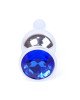 Анальна пробка - Jewellery Silver BUTT PLUG- Dark Blue Анальна пробка - Jewellery Silver BUTT PLUG- Dark Blue