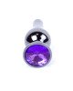 Анальна пробка - Jewellery Dark Silver BUTT PLUG- Purple