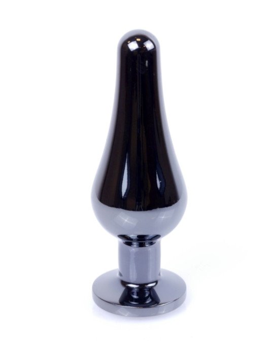 Анальна пробка - Jewellery Dark Silver BUTT PLUG- Purple