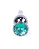 Анальна пробка - Jewellery Dark Silver BUTT PLUG- Green Анальна пробка - Jewellery Dark Silver BUTT PLUG- Green
