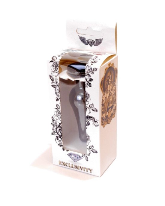 Анальна пробка - Jewellery Dark Silver BUTT PLUG- Black Анальна пробка - Jewellery Dark Silver BUTT PLUG- Black
