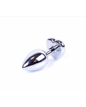 Анальна пробка - Jewellery Silver  Heart PLUG- Purple