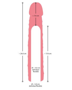 Насадка на член - Nature Skin Extension Sleeve +7 см