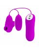Віброяйце з кліторальним стимулятором - Pretty Love Suction & Vibro Bullets Purple Віброяйце з кліторальним стимулятором - Pretty Love Suction & Vibro Bullets Purple