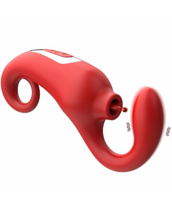 Вібратор - Merfi, 10 Vibration Functions, 10 Frequency Tongue Licking USB