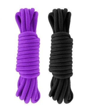 Набір мотузок для бондажу Submission 5 м Black&Purple