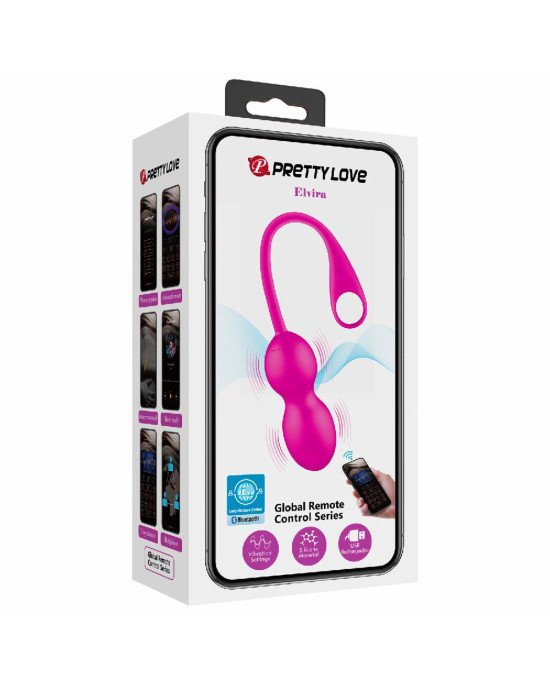 Віброкульки - Pretty Love Elvira Vibrating Egg Pink (App) Віброкульки - Pretty Love Elvira Vibrating Egg Pink (App)