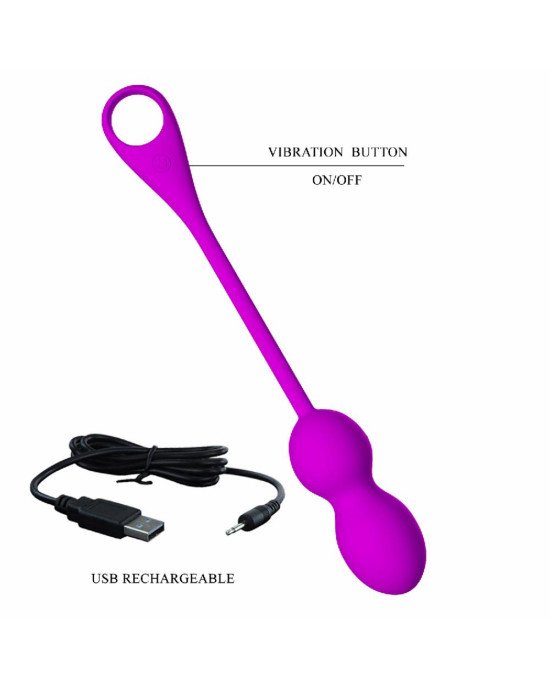 Віброкульки - Pretty Love Elvira Vibrating Egg Purple (App)