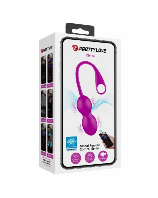 Віброкульки - Pretty Love Elvira Vibrating Egg Purple (App)