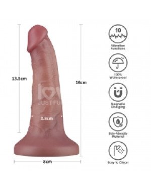 Реалістичний вібратор - Vibrating Dual Density Power Cock 6''