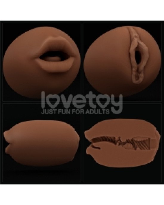 Мастурбатор - Slider Double-Ended Masturbator Mouth and Vagina Brown Мастурбатор - Slider Double-Ended Masturbator Mouth and Vagina Brown