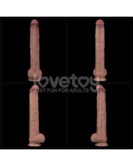 Фалоімітатор - Dual Layered Bendable Silicone Cock XXL 14.5'' Flesh Фалоімітатор - Dual Layered Bendable Silicone Cock XXL 14.5'' Flesh