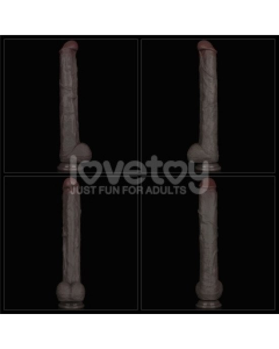 Фалоімітатор - Dual Layered Bendable Silicone Cock XXL 14.5'' Black Фалоімітатор - Dual Layered Bendable Silicone Cock XXL 14.5'' Black