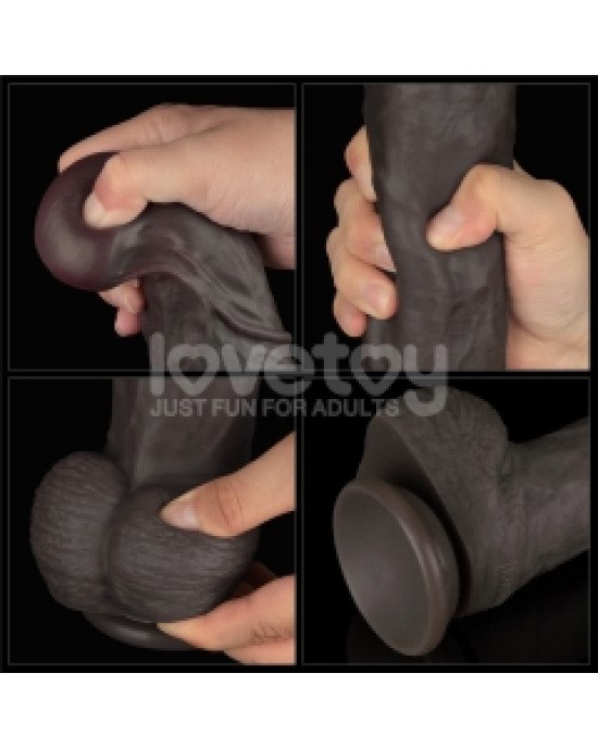 Фалоімітатор - Dual Layered Bendable Silicone Cock XXL 14.5'' Black Фалоімітатор - Dual Layered Bendable Silicone Cock XXL 14.5'' Black