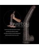 Фалоімітатор - Dual Layered Bendable Silicone Cock XXL 16'' Black