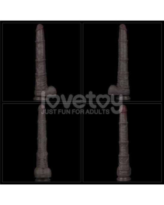 Фалоімітатор - Dual Layered Bendable Silicone Cock XXL 16'' Black