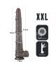 Фалоімітатор - Dual Layered Bendable Silicone Cock XXL 16'' Black