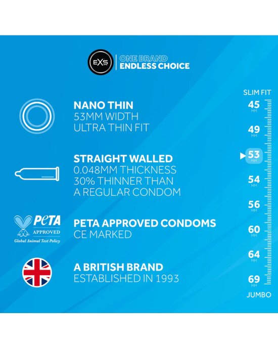 Презервативи - EXS Nano Thin, 48 шт. Презервативи - EXS Nano Thin, 48 шт.