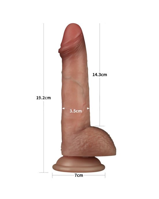 Фалоімітатор - Sliding Skin Pro Dual Layer Silicone Dong 7.5'' Фалоімітатор - Sliding Skin Pro Dual Layer Silicone Dong 7.5''