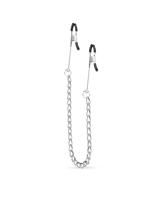 Затискачі для сосків - Fetish Collection Long Nipple Clamps With Chain