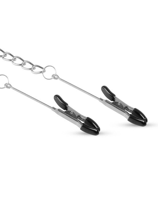 Затискачі для сосків - Fetish Collection Long Nipple Clamps With Chain