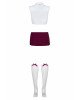 Рольовий костюм - Obsessive Student Set White/Burgundy L/XL Рольовий костюм - Obsessive Student Set White/Burgundy L/XL