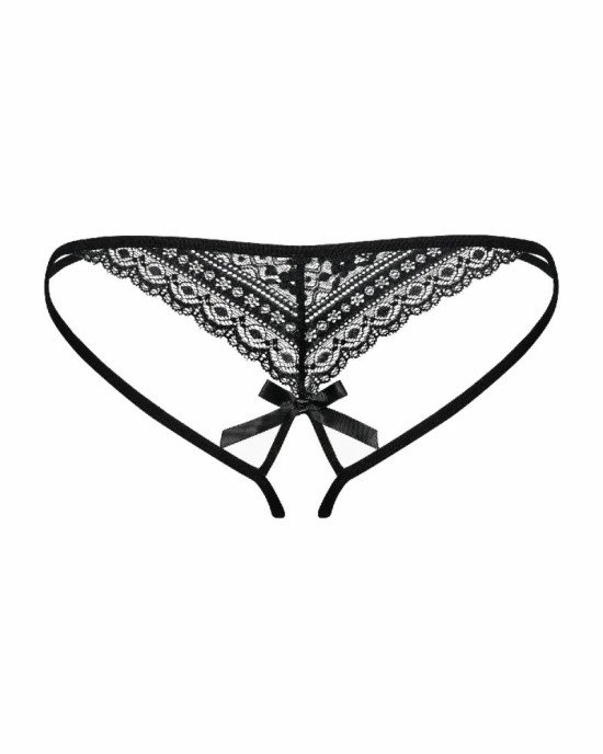 Жіночі стрінги - Obsessive Picantina Crotchless Thong Black L/XL Жіночі стрінги - Obsessive Picantina Crotchless Thong Black L/XL