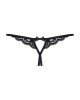 Жіночі стрінги - Obsessive 831-THC-1 Crotchless Thong Black L/XL Жіночі стрінги - Obsessive 831-THC-1 Crotchless Thong Black L/XL