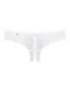 Жіночі стрінги - Obsessive Alabastra Crotchless Thong White S/M