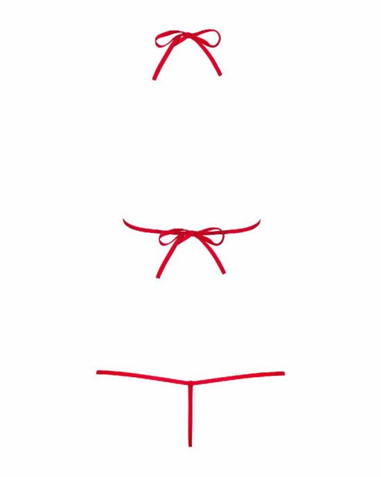 Боді - Obsessive Luiza Body Red S/M Боді - Obsessive Luiza Body Red S/M