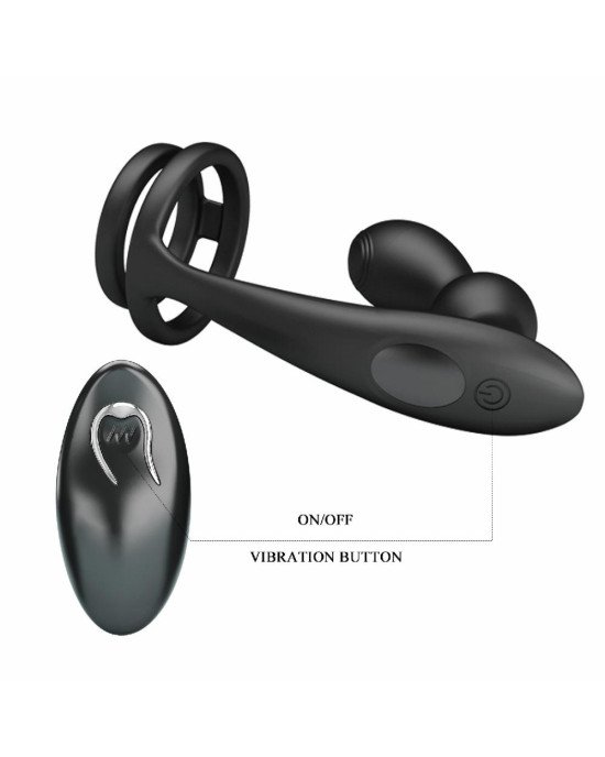 Анальна пробка з ерекційним кільцем - Mr Play Remote Control Vibrating Prostate Massager Анальна пробка з ерекційним кільцем - Mr Play Remote Control Vibrating Prostate Massager