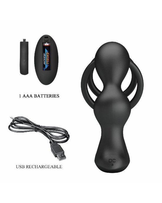 Анальна пробка з ерекційним кільцем - Mr Play Remote Control Vibrating Prostate Massager Анальна пробка з ерекційним кільцем - Mr Play Remote Control Vibrating Prostate Massager