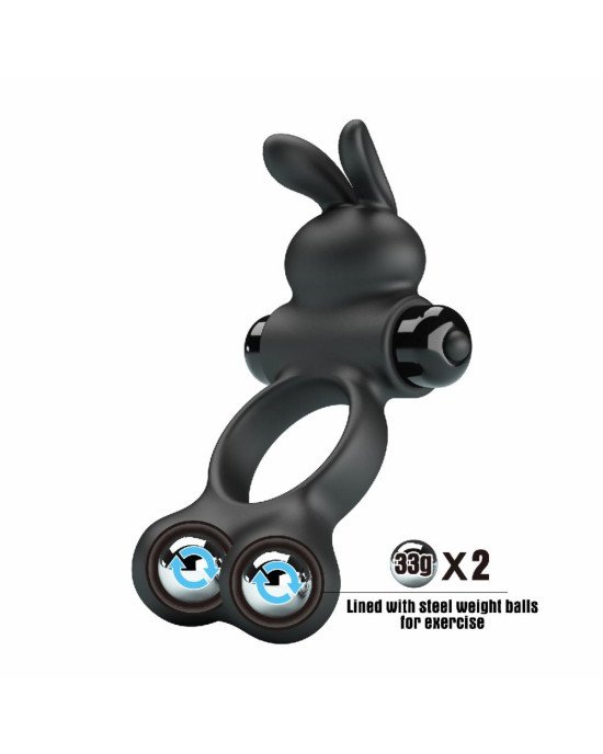 Ерекційне кільце - Pretty Love Vibrant Penis Ring Yusuf Black Ерекційне кільце - Pretty Love Vibrant Penis Ring Yusuf Black