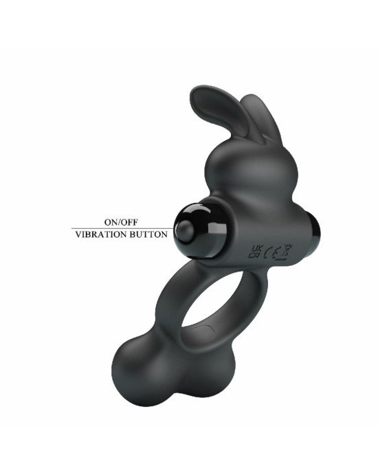 Ерекційне кільце - Pretty Love Vibrant Penis Ring Yusuf Black Ерекційне кільце - Pretty Love Vibrant Penis Ring Yusuf Black