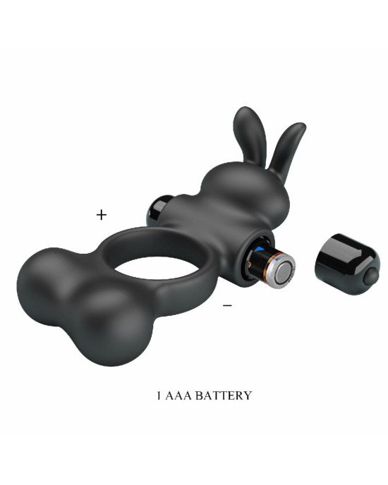 Ерекційне кільце - Pretty Love Vibrant Penis Ring Yusuf Black Ерекційне кільце - Pretty Love Vibrant Penis Ring Yusuf Black