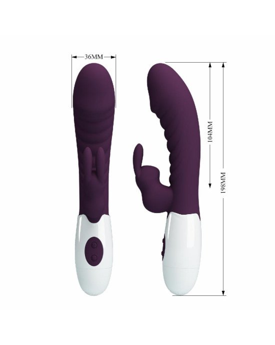 Вібратор - Pretty Love Naughty Bunny Vibrator Dark Purple Вібратор - Pretty Love Naughty Bunny Vibrator Dark Purple