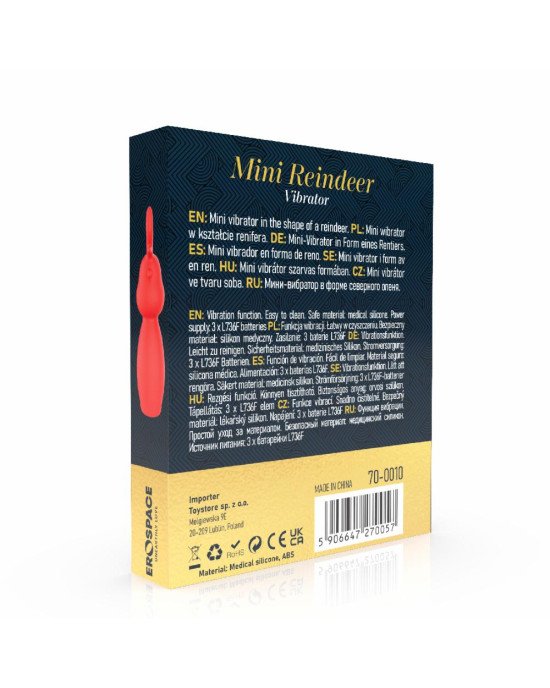 Міні-вібратор - Erospace Sweet Play Mini Reindeer Vibrator A10 Міні-вібратор - Erospace Sweet Play Mini Reindeer Vibrator A10