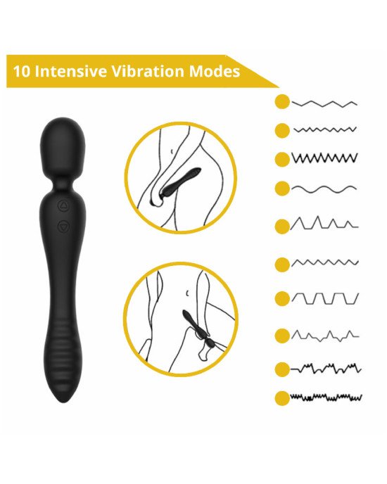 Вібратор - Erospace Sweet Play Wand & Vibrator 2in1 A8