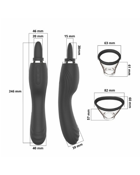 Вібратор - Erospace Sweet Play Clitoral Licking Tongue And Vibrator 2in1 A6 Вібратор - Erospace Sweet Play Clitoral Licking Tongue And Vibrator 2in1 A6