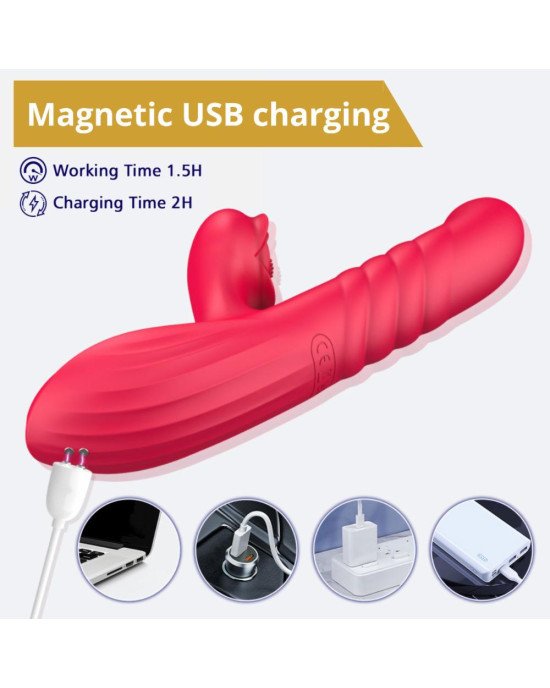 Вібратор - Erospace Sweet Play G-Spot Vibrator With Thrusting A2 Вібратор - Erospace Sweet Play G-Spot Vibrator With Thrusting A2
