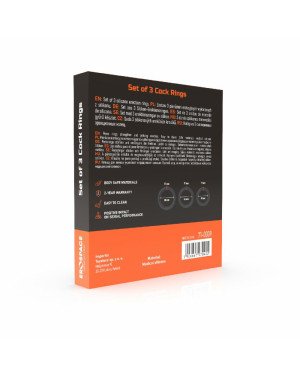 Набір ерекційних кілець - Erospace Men’s Play Set Of 3 Cock Rings B9 Набір ерекційних кілець - Erospace Men’s Play Set Of 3 Cock Rings B9