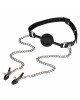 Набір БДСМ - Erospace Wild Play Mouth Gag With Nipple Clamps C15 Набір БДСМ - Erospace Wild Play Mouth Gag With Nipple Clamps C15